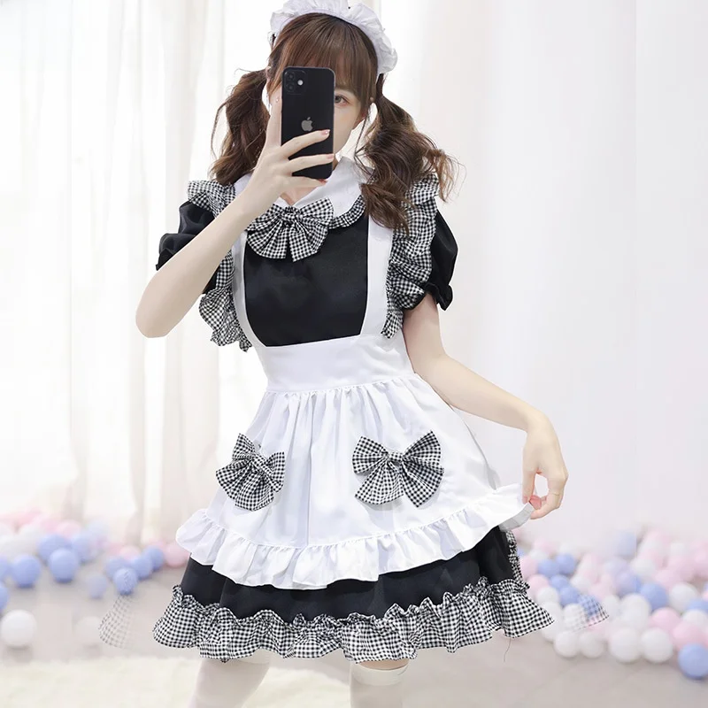 

Full Maid Outfit Cosplay Uniform Halloween Dress Women's Servant Costume Complete Set Traditional Chinese Ethnic Stage Costume