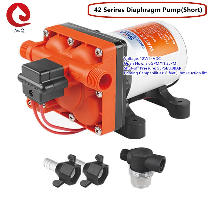 12V/24V Seaflo 42 Series Short body length Diaphragm Water Pump 3.0GPM 55PSI Electic Yacht Boat Marine RV  Pump