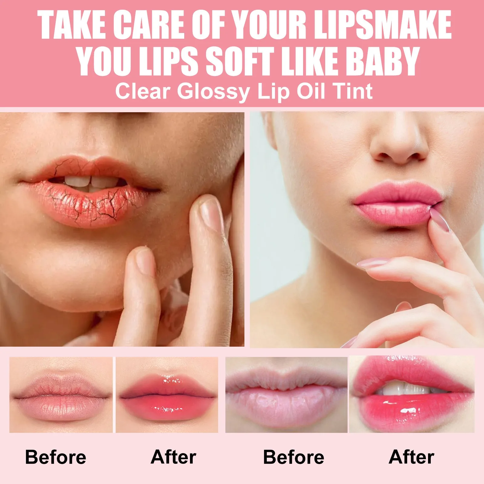 Crystal Jelly Moisturizing Lip Oil Plumping Lip Gloss Makeup Sexy Plump Lip Glow Oil Tinted Lip Plumper 6ml 1 Piece