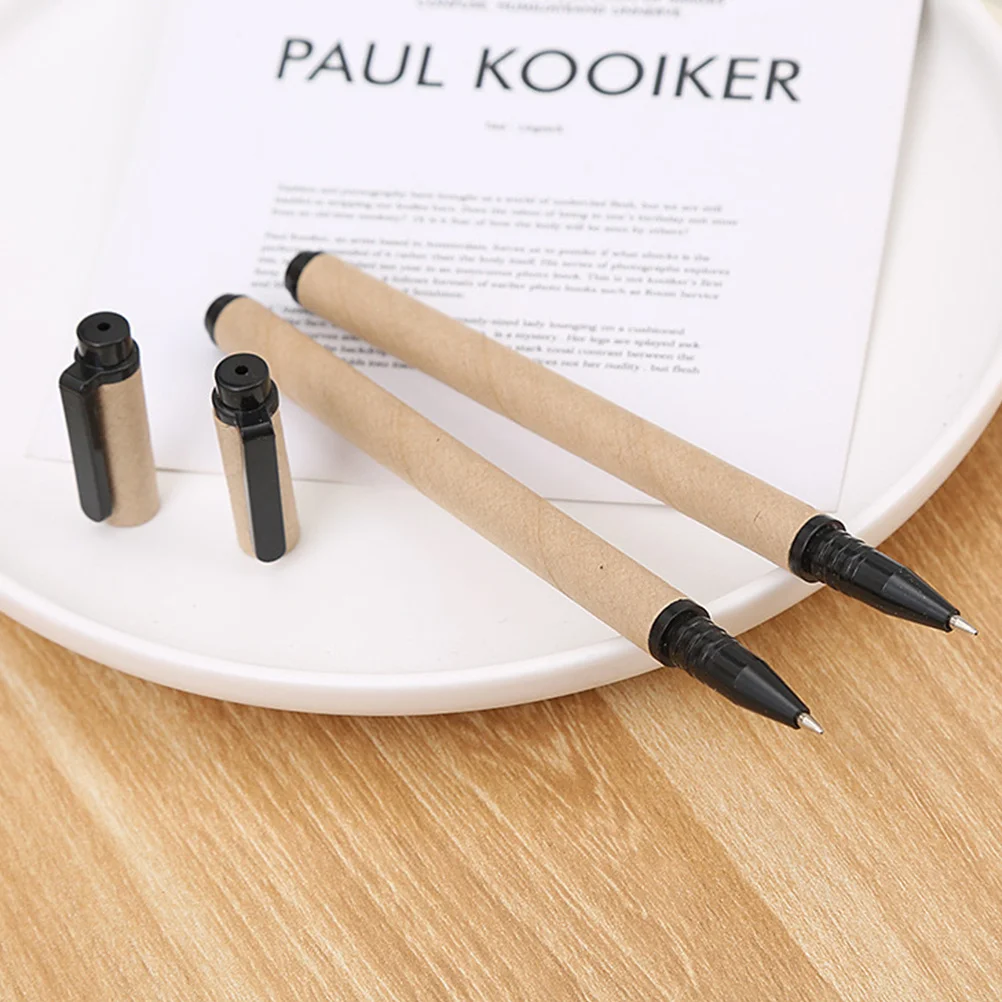 

12Pcs Creative Gel Pen Set Kraft Paper Shell Sign Pens Smooth Writing Tools for Students Office Home Restaurant
