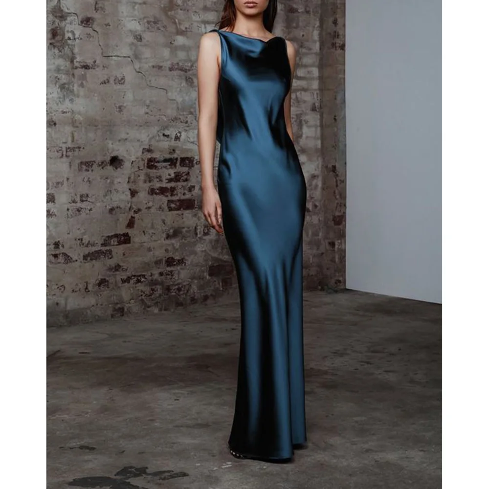 

Luxury Sexy Women's Prom Dress Spaghetti Strap Backless Long Mermaid Evening Dresses Floor Length Cocktail Evening Party Dress