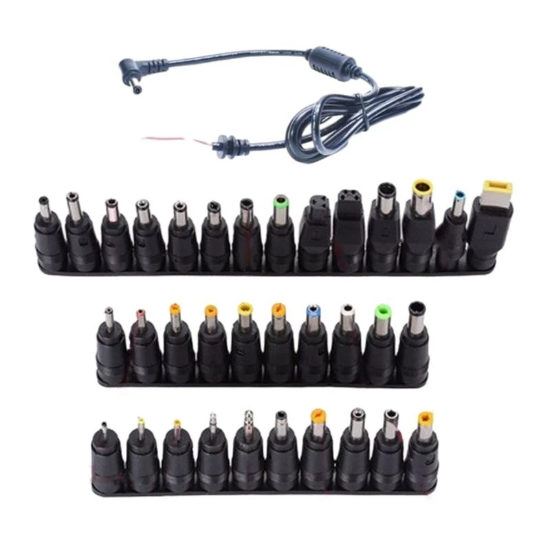 Laptops Power Adapters DC5.5x2.1mm Barrels Plugs to 34PCS Power Tip