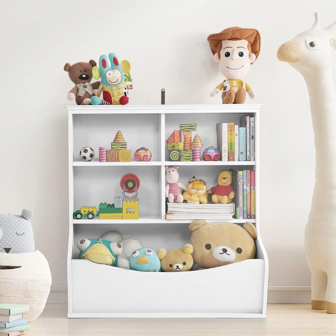 

Kids' Storage Organizer, Open Storage , For Book and Toy Storage Cabinet, Shelf for Nursery,