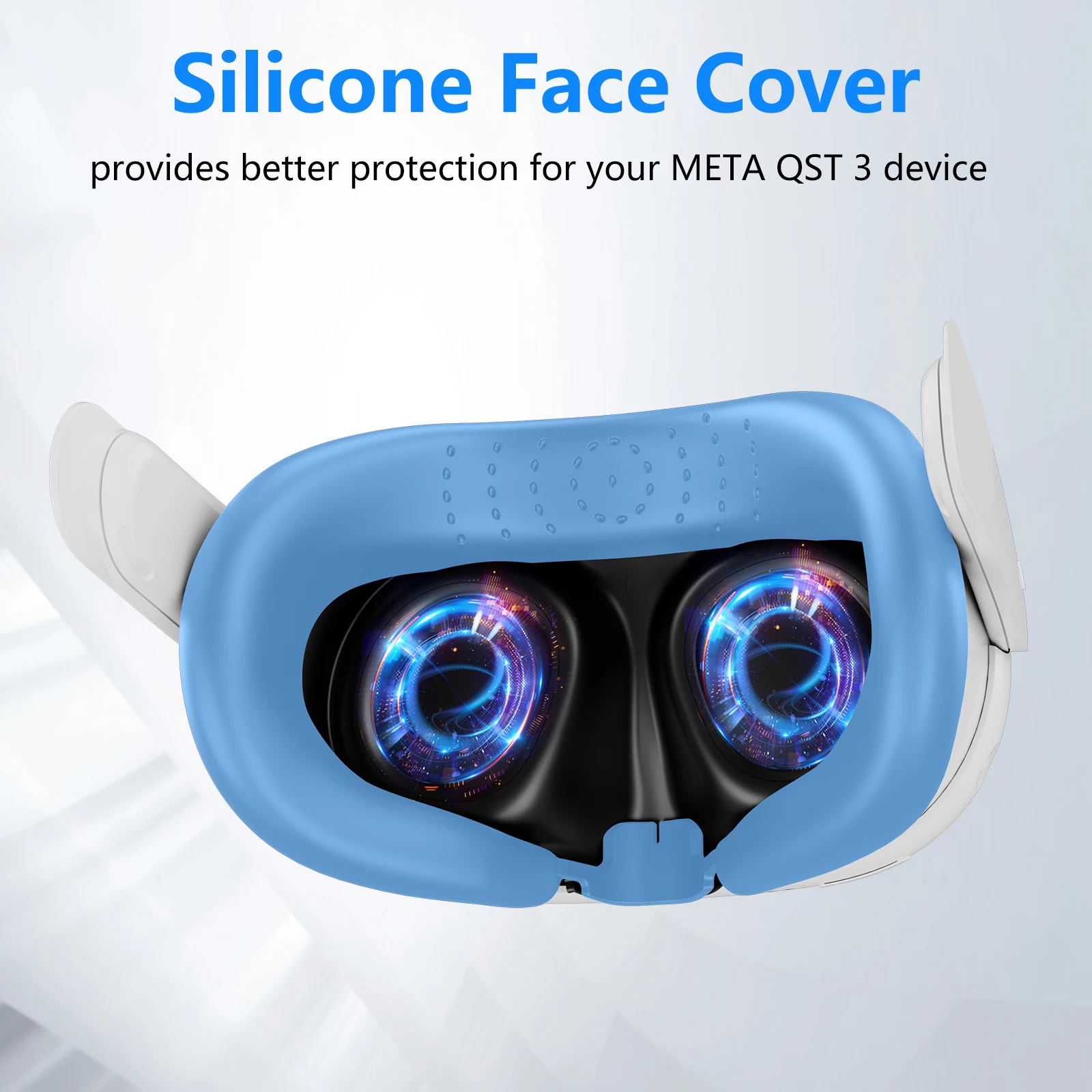 Voor Meta Quest3 Vr Siliconen Oogmasker Zweetstofbestendig Siliconen Masker Vervangbare Siliconen Face Pad Voor Quest 3 Vr Accessoies