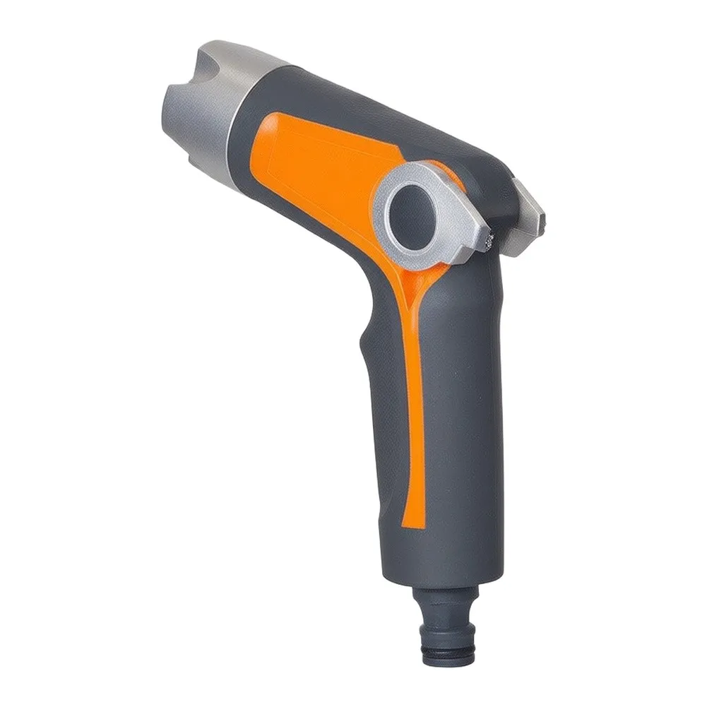 TPR Grip Garden Hose Nozzle Sprayer with Integrated Thumb Valve for One Handed Operation and Accurate Water Delivery Control
