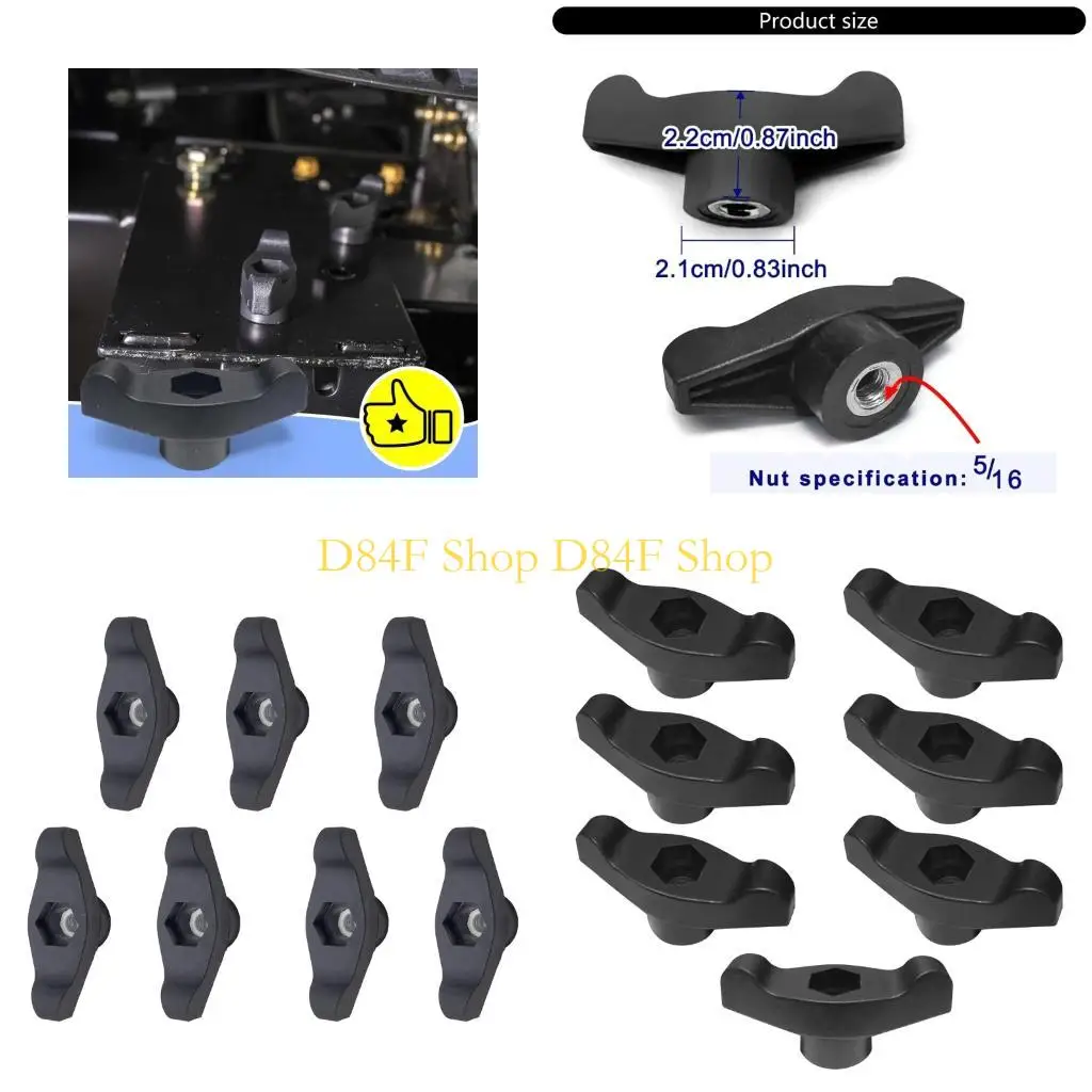 D84F 7pcs Durable Plastic Knobs Mower Knob Replacements for Lawn Mowers and Tractors