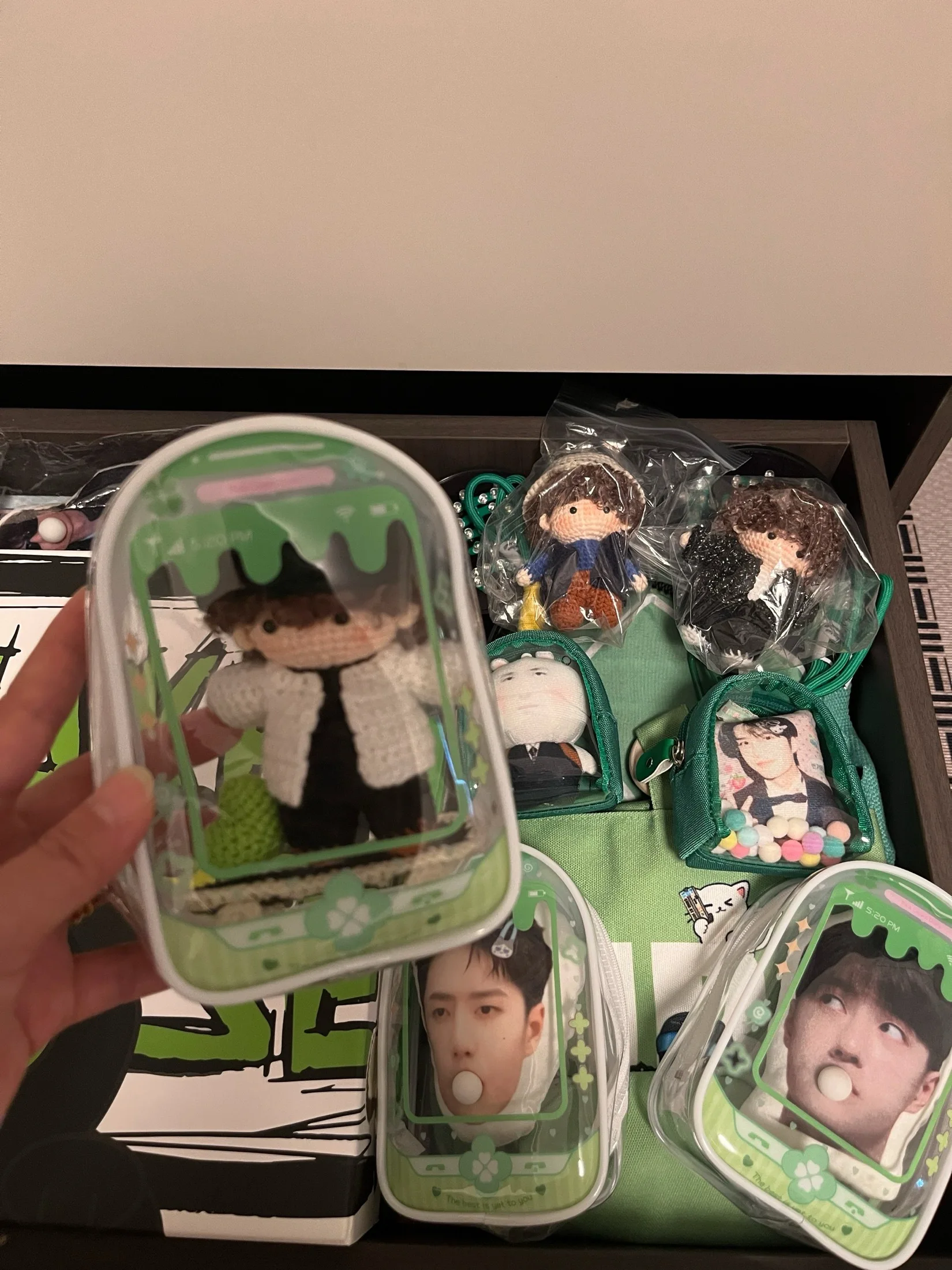 2025 ItaBag شفافة دمية حقيبة 10 سنتيمتر دمية تخزين عرض المحمولة متعددة الوظائف الكرتون INS موضة لتقوم بها بنفسك حقيبة للتخزين #4