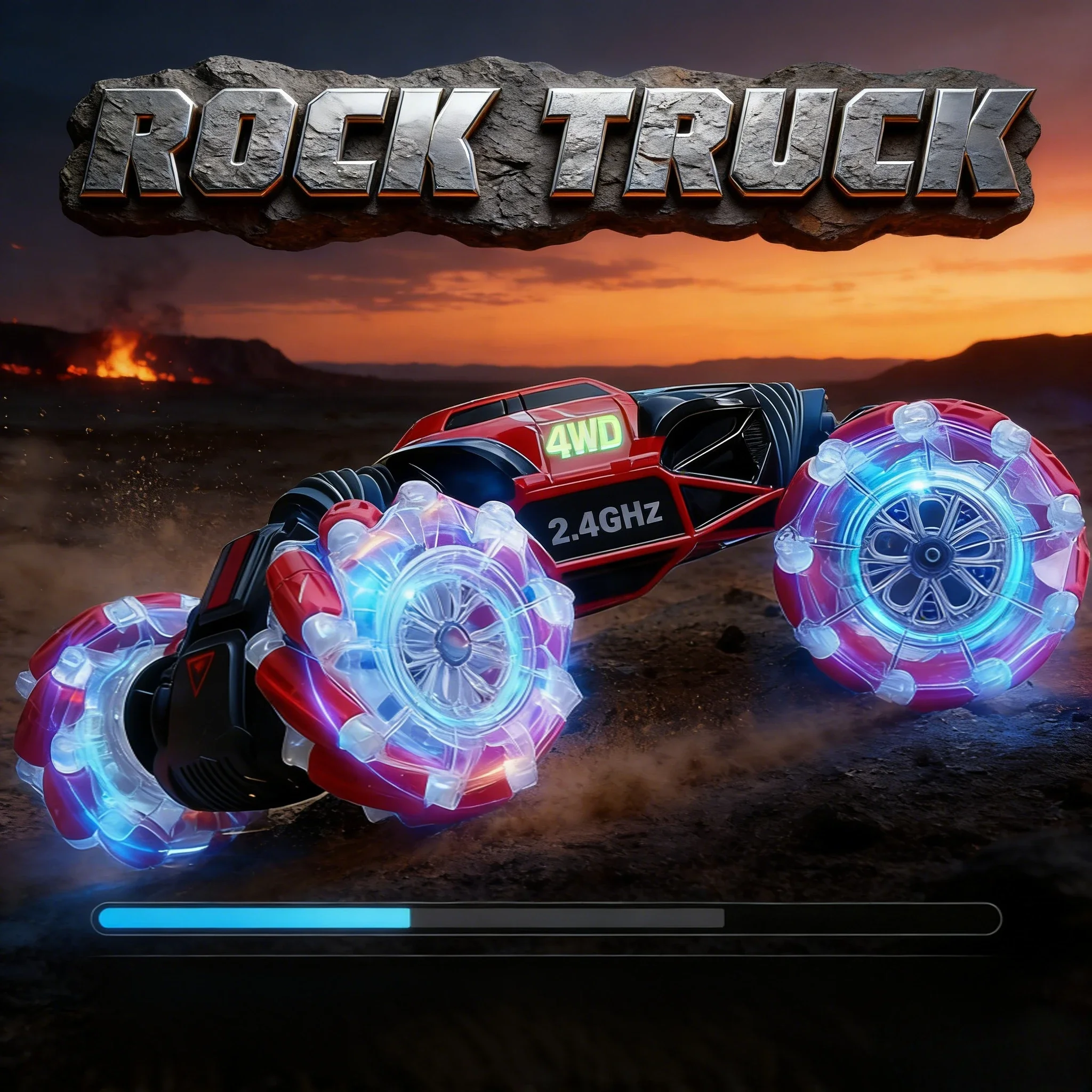 1:16 Drift Gesture RC Car - 2.4GHz Indução Torção Dupla Face Uma Chave Transformar Stunt Toy Boy Gift