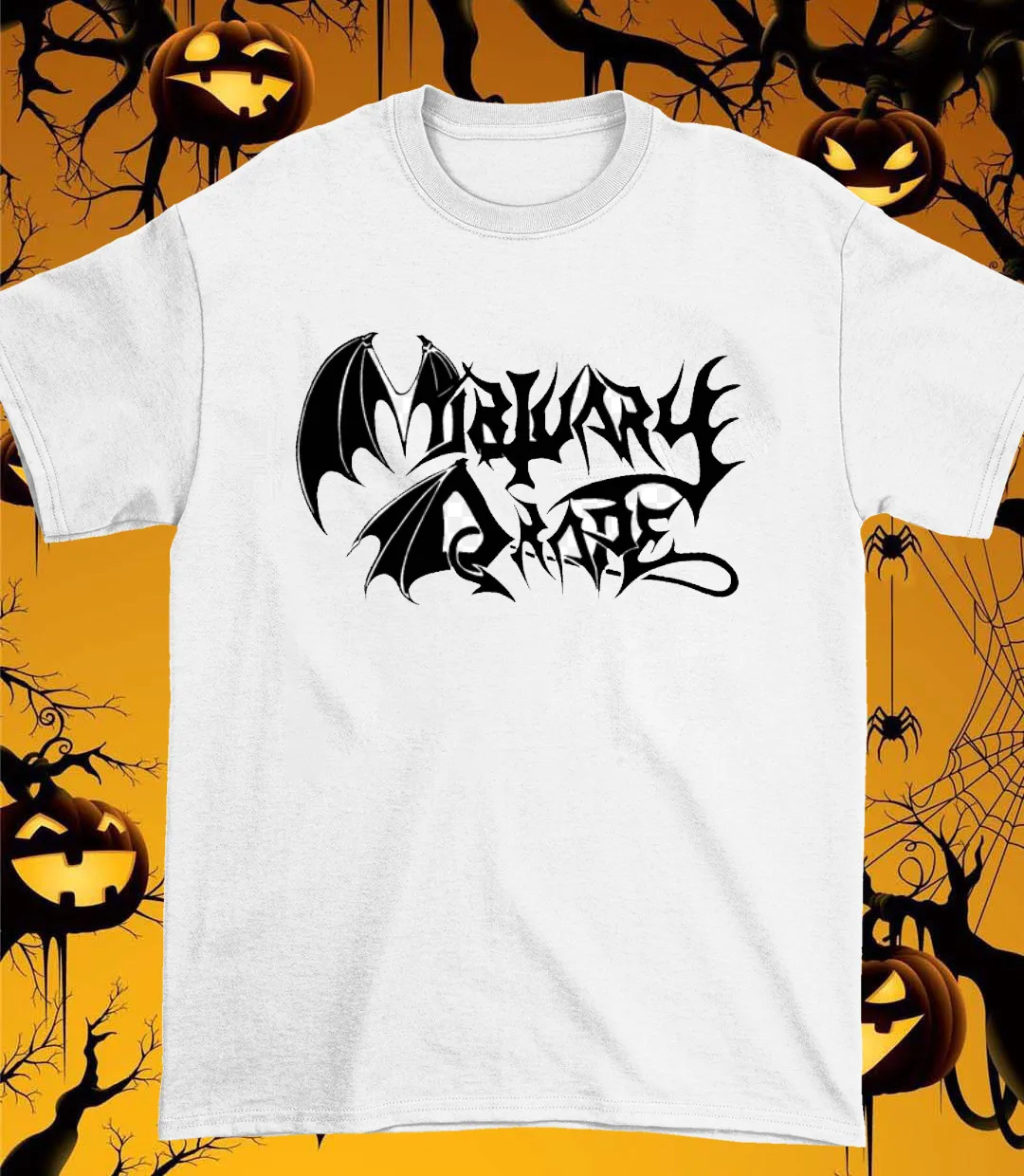 Camiseta Branca com Logo Mortuary Drape para Presente de Halloween S-2345XL PP2397