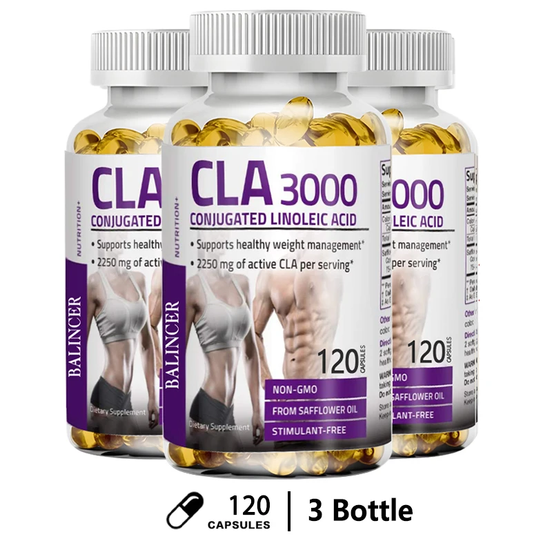 

CLA 3000 Extra High Potency Supports Healthy Weight Management Lean Muscle Mass, and Suppresses Appetite