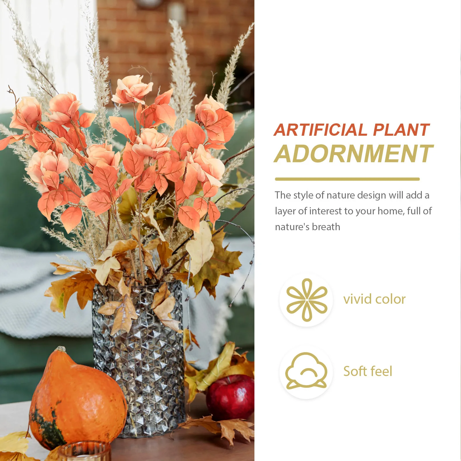 

4 Pcs Simulated Flower Material Artificial Arrangement Flowers Outdoor for Outdoors Faux Heads Fake Decorate Decoration