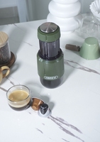 HiBREW 2 in 1 Portable Coffee Machine Hot/Cold Water Manual Espresso Maker For Capsule & Ground Hand Press Brewer H4D