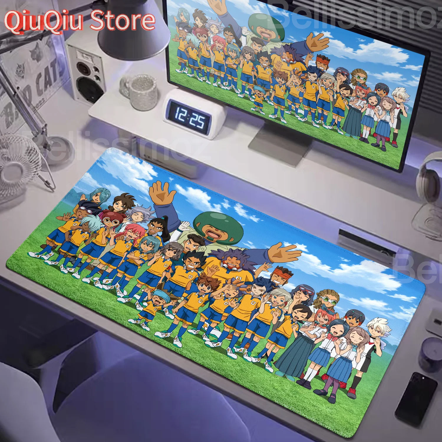 كبير HD طباعة أنيمي Inazuma أحد عشر كبير ألعاب الكمبيوتر ماوس الوسادة الجدول الوسادة الكمبيوتر حصيرة مكتبية قفل حافة لوحة المفاتيح الملحقات السجاد