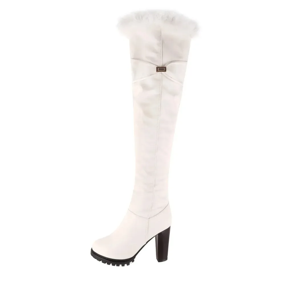 2016 Winter New High Heel Boots Leisure Elegant  Heels Sexy Women Shoes warm snow Boots Round Toe Thin Heel Leather Boots T703-6