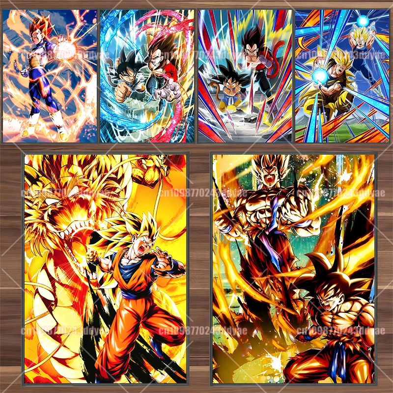 

Printed Anime Canvas Painting Dragon Ball Poster Classic Dragon Ball Goku Vegeta Room Aesthetic Wall Decoration Painting Gift