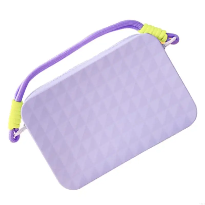 Multipurpose Silicone Storage Bag with Zippered and Strap for Beach Essential Soft Insert Case for Phones and Small Item