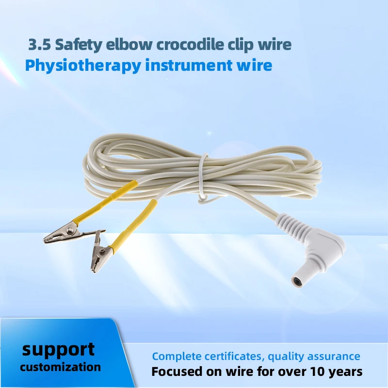 

3.5 Safety standard elbow crocodile clip wire beauty massager electroacupuncture instrument wire power output wire