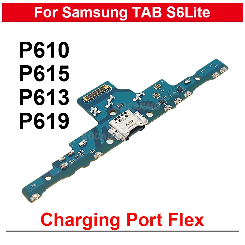 Do Samsung Galaxy Tab S6 Lite SM-P610 P613 P619 P615 Stacja dokująca USB Port ładowarki Płytka Elastyczny kabel Część naprawcza 4G / Wifi