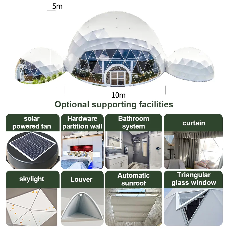 Heavy Duty Camping Tent for Long Term Outdoor Camping Strong Frame Wind Resistant Camping Lodge