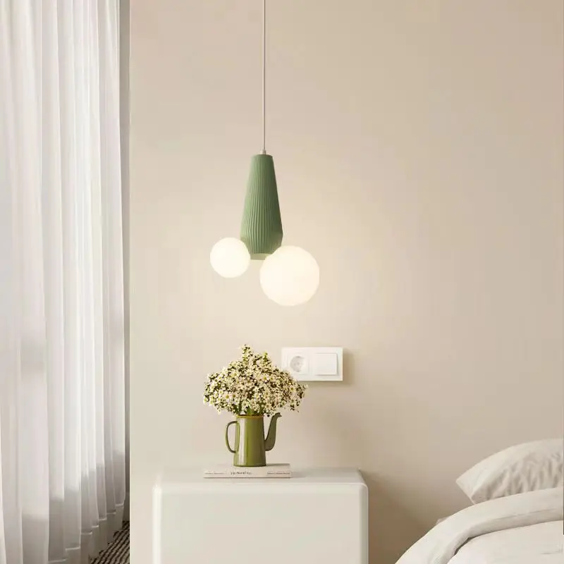 

Подвесной светильник из смолы в кремовом стиле, современный и простой светильник для спальни, прикроватной зоны, столовой