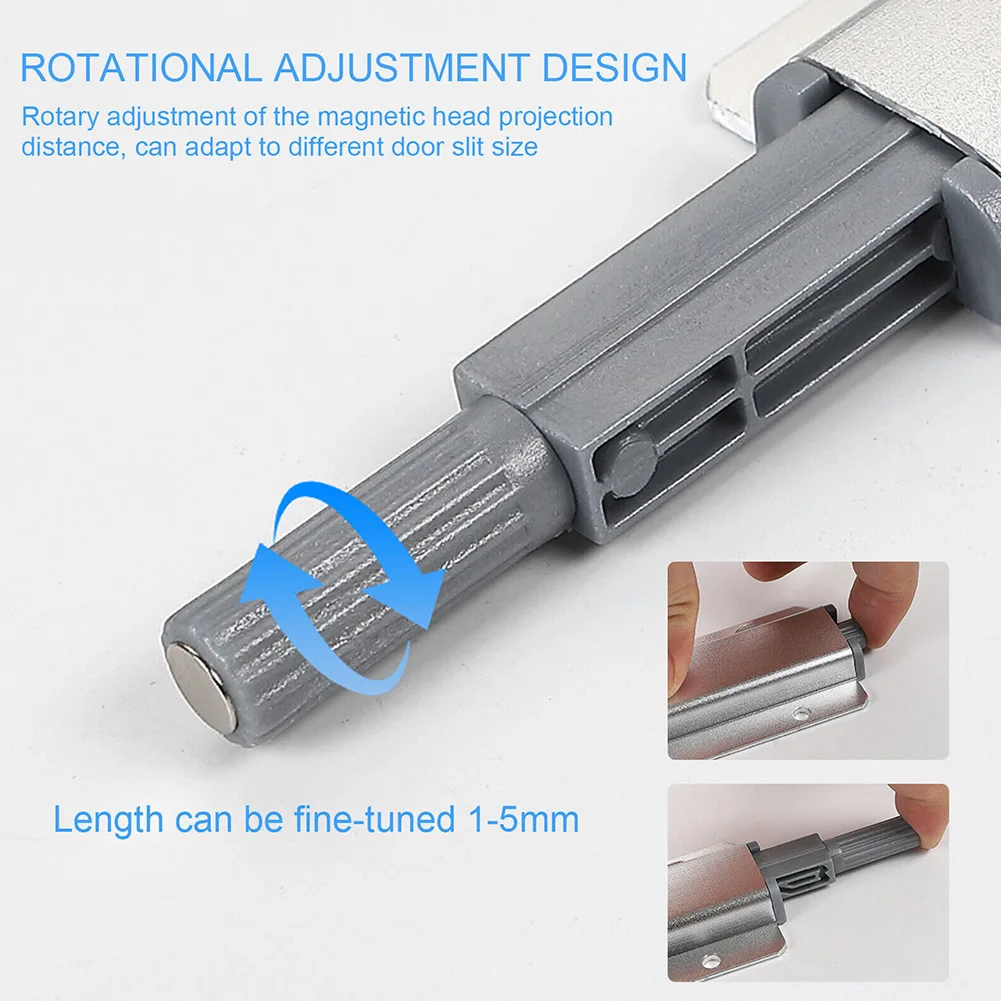 2 pezzi Heavy Duty Metal Push To Open Catch armadio porta cucina armadio Hardware lega di alluminio magnete sistema di chiusura ammortizzatore Buffer