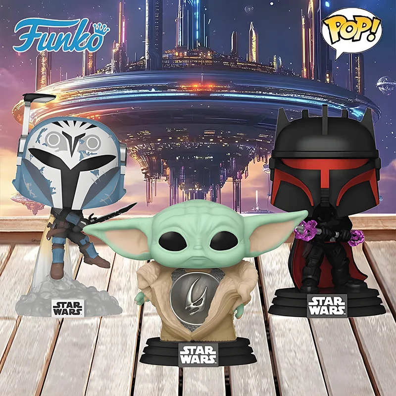 

Подлинное издание FUNKO POP Мандалорец из Звездных войн Аниме Actiontrendy Периферийная кукла Статуя Коллекционная модель Рождество