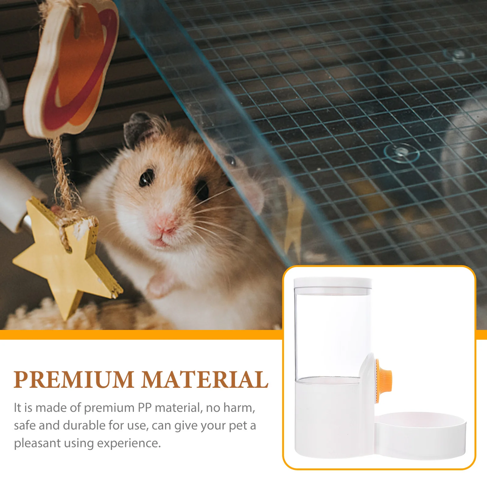 

Automatic Pet Feeder for Cage Durable Wear-Resistant Hanging Dog Cat Puppy Feeder Convenient Household Pet Supply