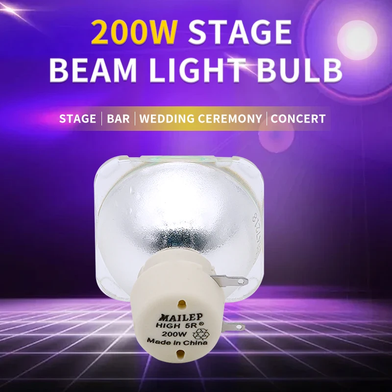 Lâmpada de palco de alta procura, compatível com Philips UHP 200W, lâmpada 5R 200W, lâmpada Moving Beam, lâmpada de iodetos metálicos MSD Platinum 5R.