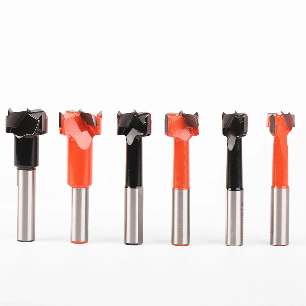 10mm Shank Diameter Woodworking Machine Row Drill Forward Turn Reverse Alloy Woodworking Bit Openers 3-in-1 Hinge Tungsten Steel