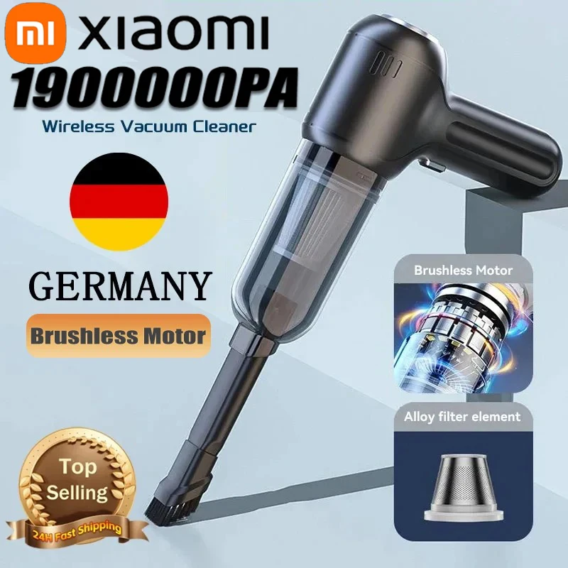 Xiaomi 1900000PA Portable Wireless Car Vacuum Cleaner Mini Handheld Cleaner Cleaning Machine for Strong Suction Car Cleaner