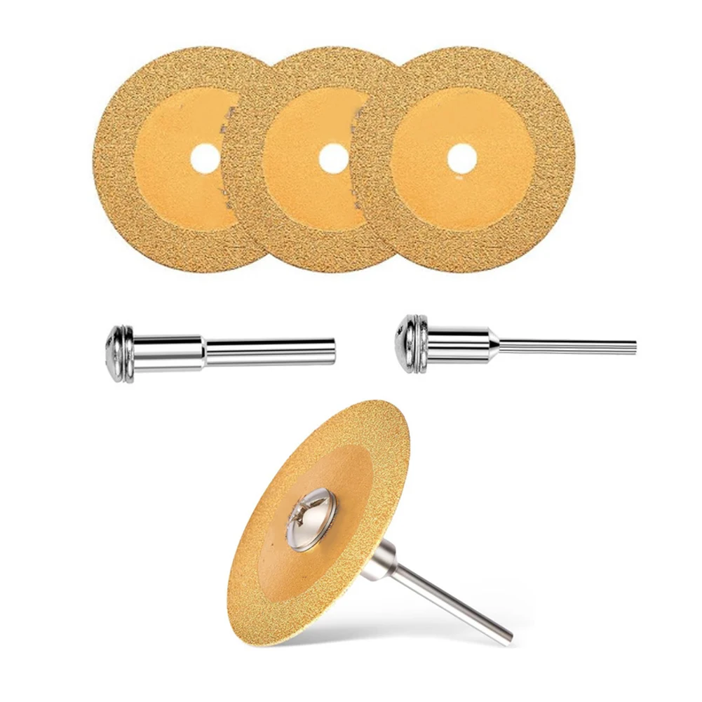 أقراص قطع منشار دائري 50 مم 3 قطع مع قضيب تمديد 50 مم ومفتاح ربط للقطع لمواد الحجر المعدني والخشب #5