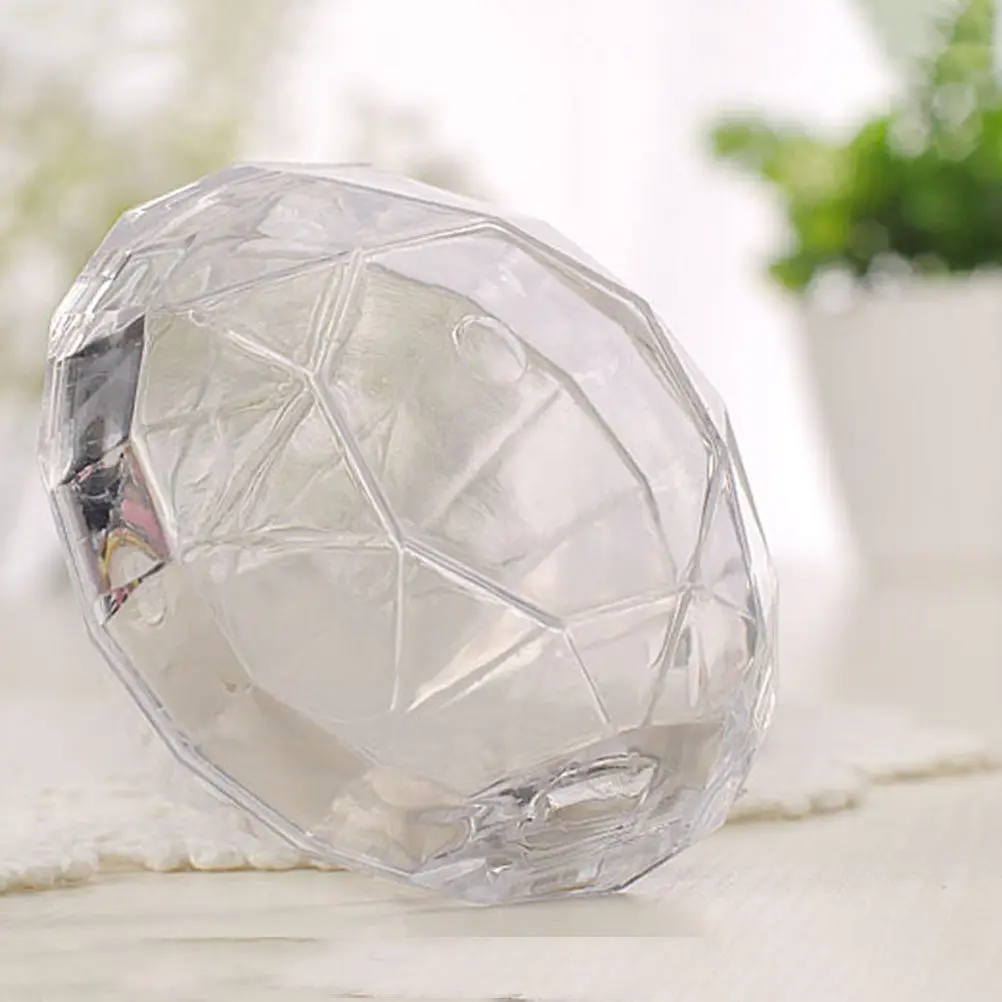 Botellas vacías con diseño de diamante, tarros de plástico de 7x7cm, portátiles para maquillaje, crema, bálsamo labial, dulces, almacenamiento de joyas, compacto, 5 uds.