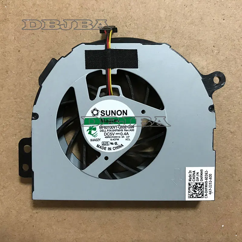 CPU Cooling Fan for Dell Inspiron 14RD M4110 M4110P VOSTOR 3450 V3450 5V 0.4A 3PIN