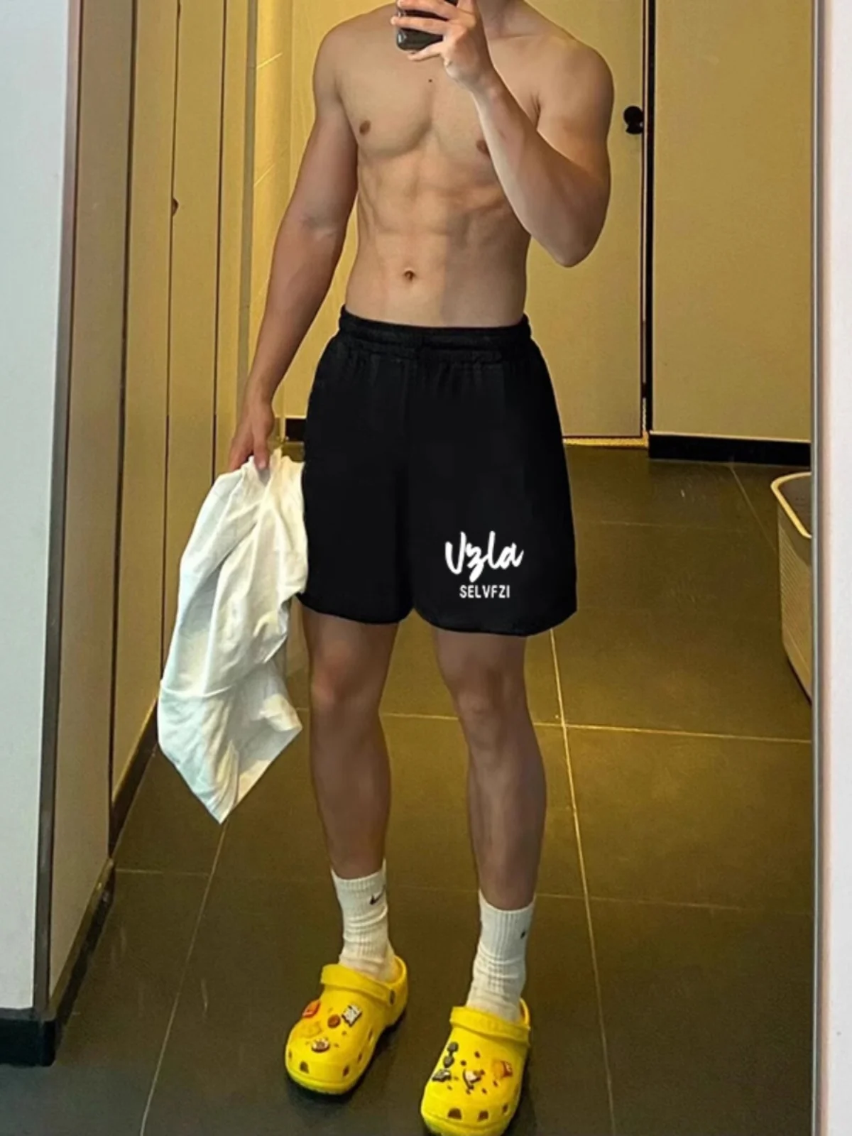 

Summer American Vibe Casual Loose Baskeall orts Men's Sport Five-Quarter Pants Youthful Energy Faion Trendy Design