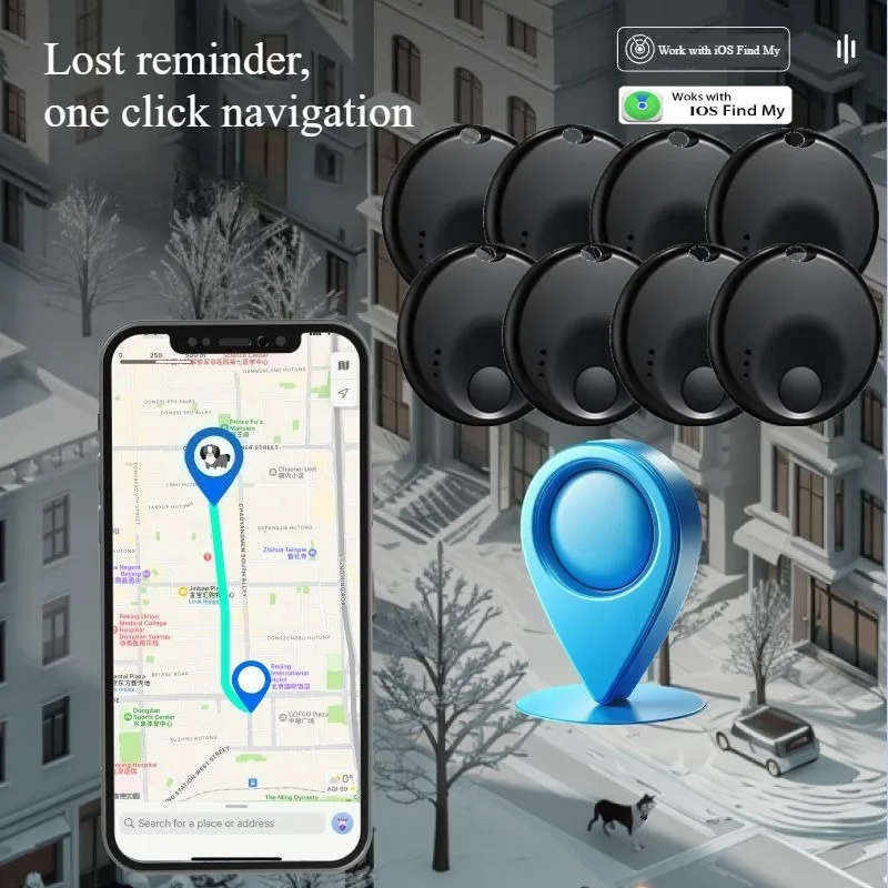 

Smart Tracker Mini Tag For Apple's Phone Find My APP Tags Anti Lost Reminder Device Rated Locator Key Elderly Pet Kids Finder