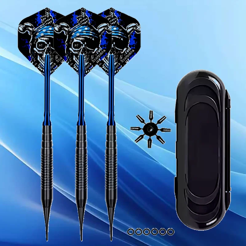 

3pcs Soft Tipped Darts 18g Professional Indoor Plastic Tip Darts Set for Electronic Dartboard Games Plastic Storage Box