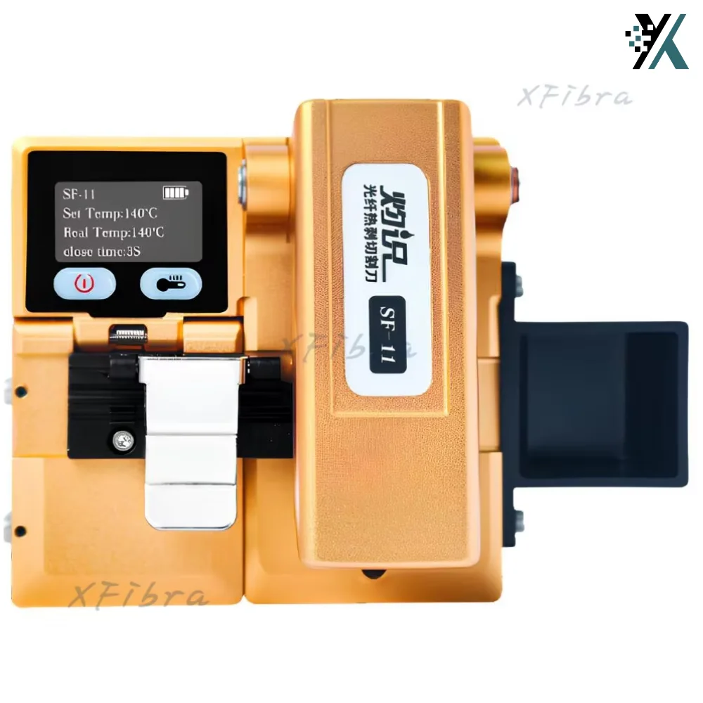 SF-11 2 IN 1 Fiber Optic Cleaver Heat Stripper Tool With Multi-Functional Fixture 0.6° Cutting Angle