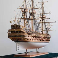 1/50 St. Philip Class I Battleship Wooden Ship Model Kit DIY Hand-assembled Ship Model Toy Gift Simulation Sailboat Model