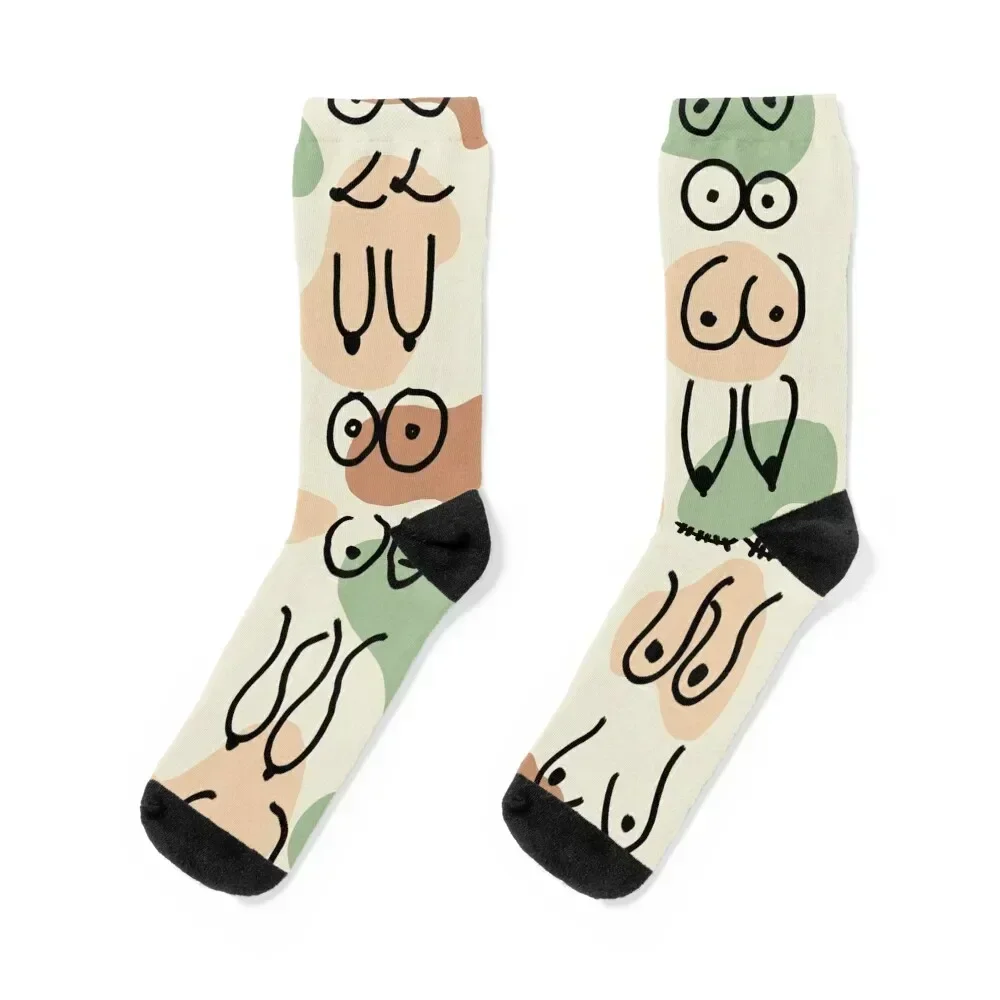 Midcentury Boobs Abstract Socks gifts FASHION floor Socks Girl Men's