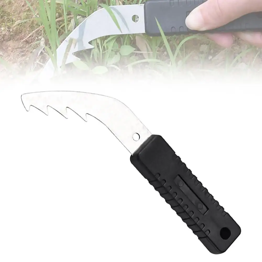 Manual Weed Remover Tool Grooved Anti-slip Handle Weed Puller Tool Grass Hooking Device Suitable For Backyard Farm Weeding