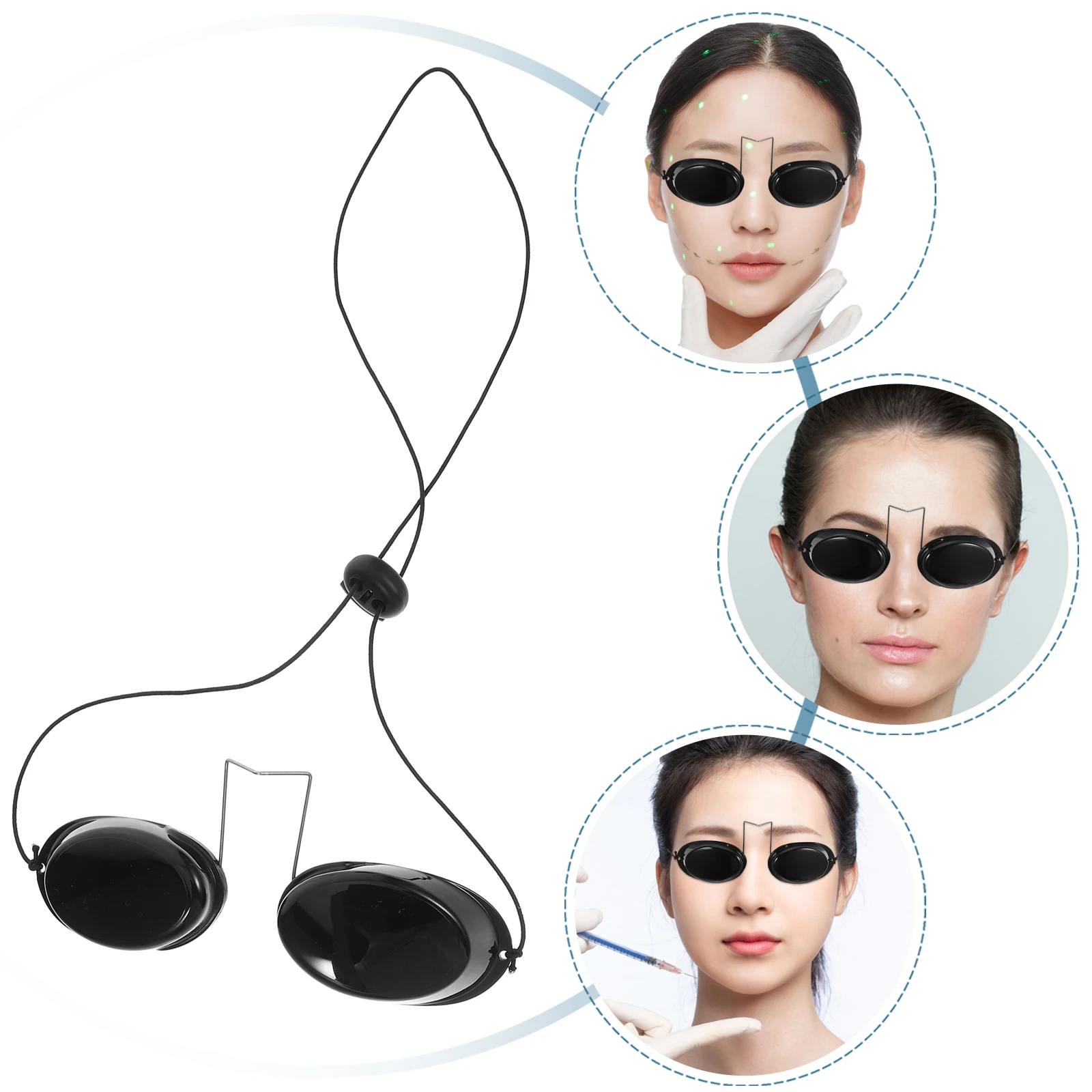 

1pc Polycarbonate Beauty Goggles Sunbathing Eye Patch Protection Ultraviolet Proof Adjustable Length Comfortable