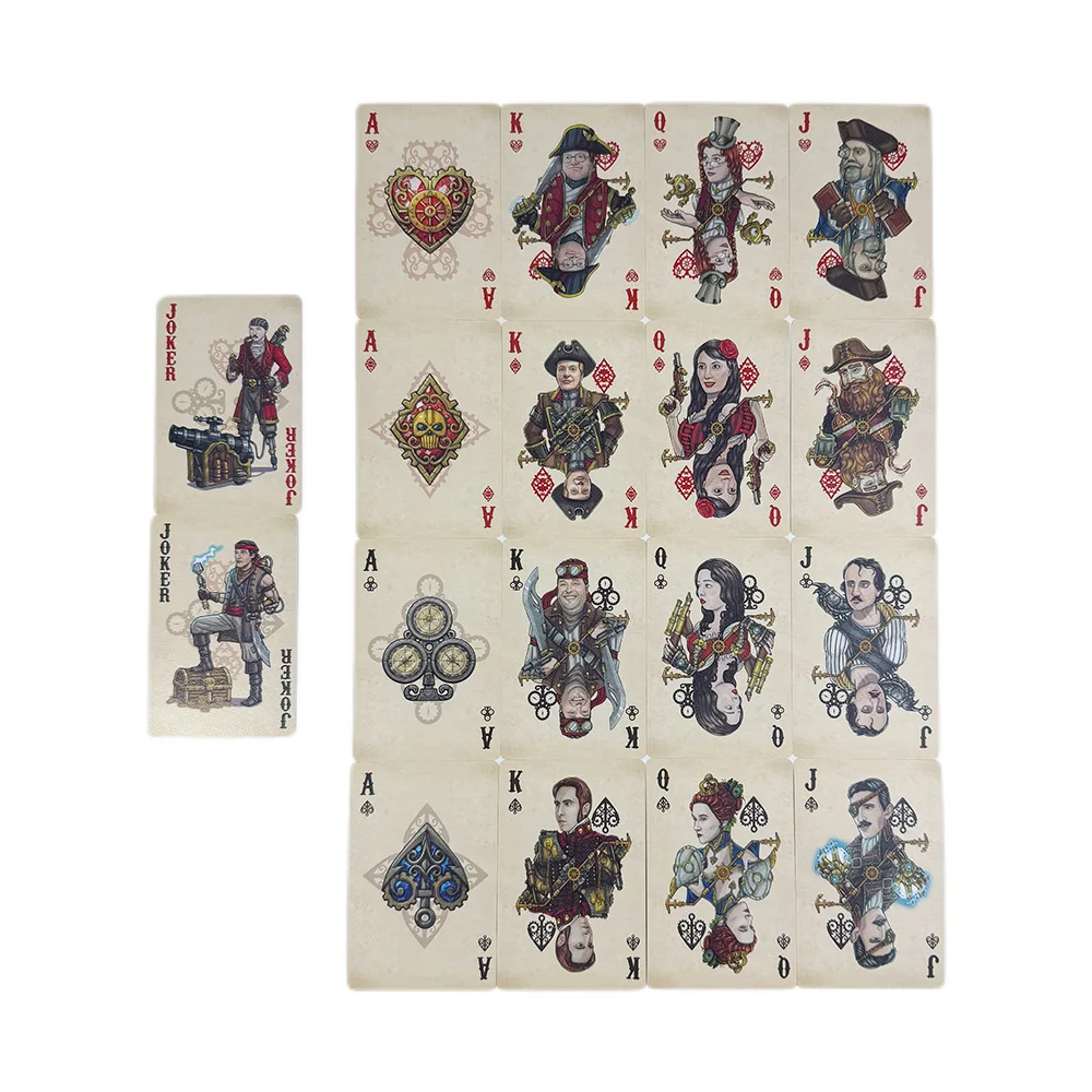 55 iskambil kartları korsan su geçirmez PVC buzlu sihirli kutulu plastik iskambil kartları klasik sihirli araçları masa oyunu Poker