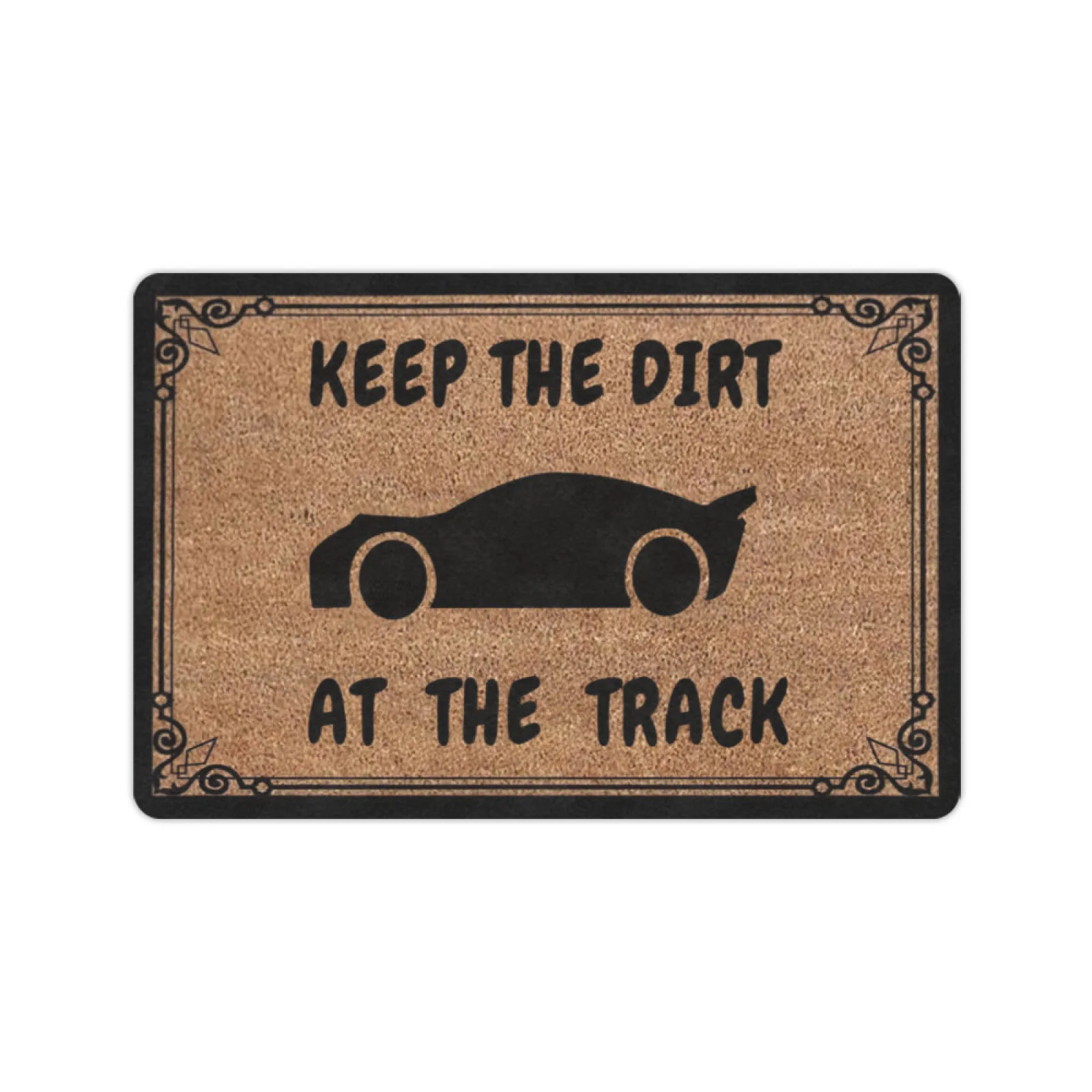 

Keep The Dirt At The Track Doormat Rubber Backing Anti-Slip Floor Mat Outdoor Porch Front Floor Door Mat