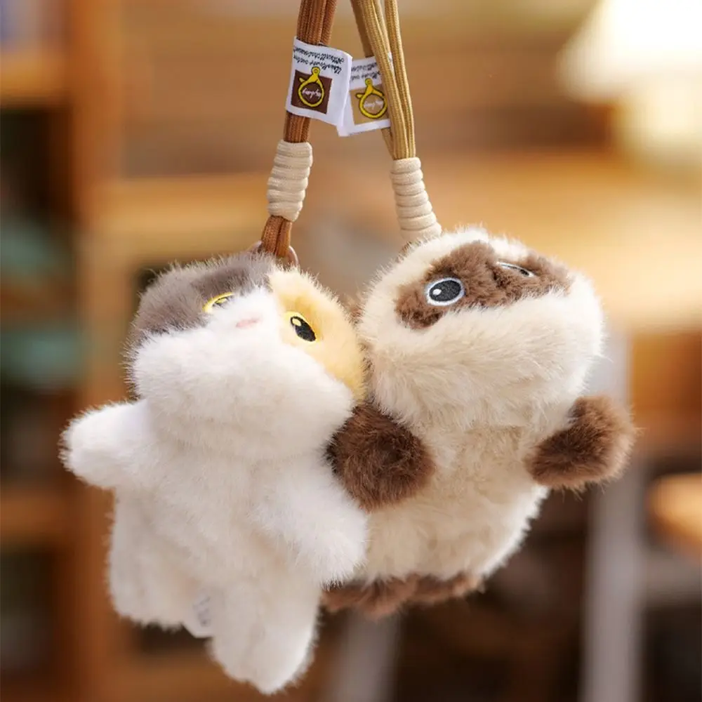 

Cute Cartoon Cat Realistic Texture Lifelike Kitten Simulation Cat Artificial Touch Soft KeyChain Plushie Backpack Pendant