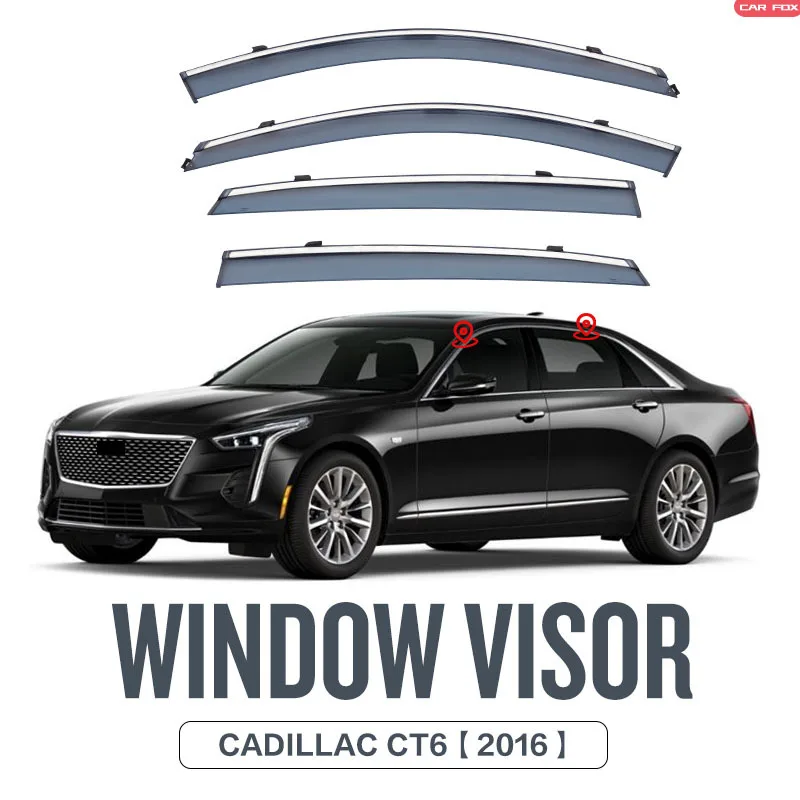 Car Window Visor Rain Guard Sun Shade Deflector Suitable for Cadillac CT6 2016 Side Window Deflector Vent Visor