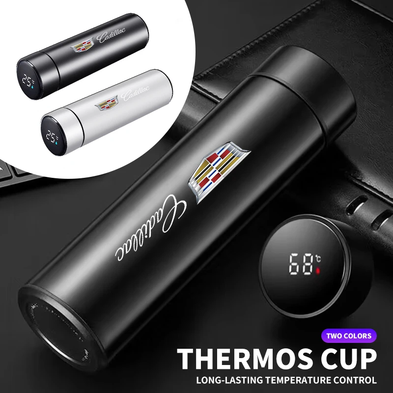 Vaso Térmico Inteligente para Auto, Termo, Botella de Agua, Accesorios para Cadillac Escalade CTS ATS SRX STS XT5 XT4 XT6 XTS CT4