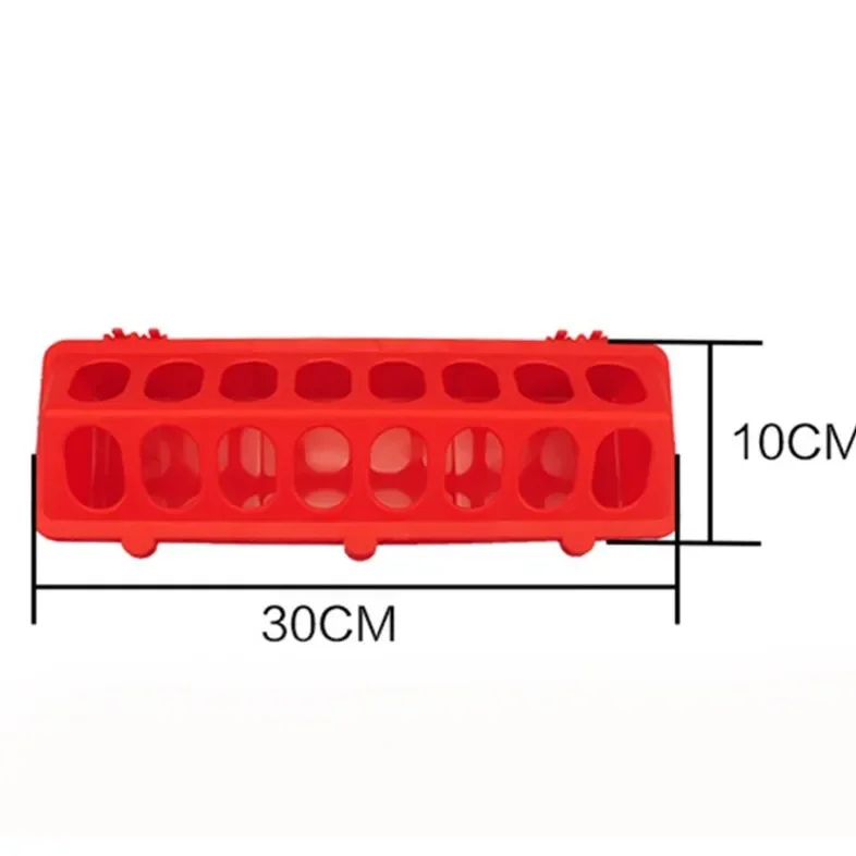 

16 Holes Red Plastic Poultry Feeder Bird Feeder Chicken Feeder PH-48