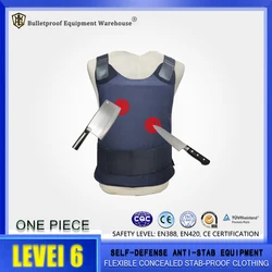 6 단계 유연한 이너 웨어 얇은 보이지 않는 부드러운 찔림 방지 조끼, 폭력적인 찔림 및 칼날 방지, 호신 조끼