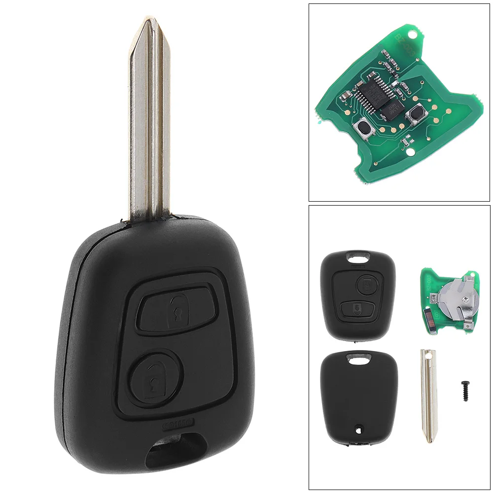 

433MHz 2 Buttons Keyless Uncut Flip Remote Car Key Fob with ID46 Chip Keyless Entry for Citroen Picasso Xsara Berlingo SX9 D25