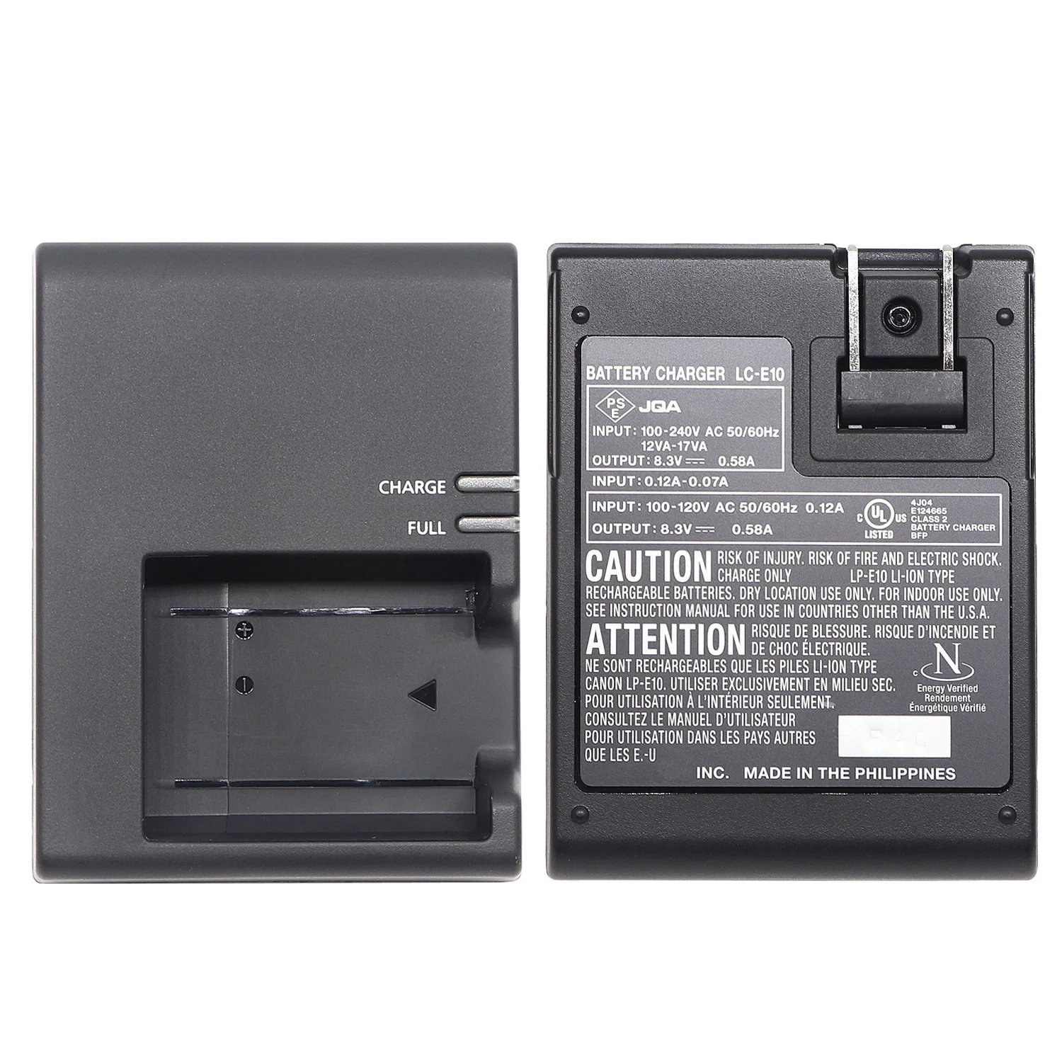Original LC-E10 LCE10 Charger Folding US plug For Canon LP-E10 LPE10 Battery Rebel T3 T6 T7 T100 Kiss X50 X801500D 4000D Camera